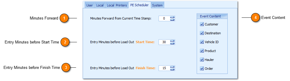 Settings Pre-Entry Scheduler